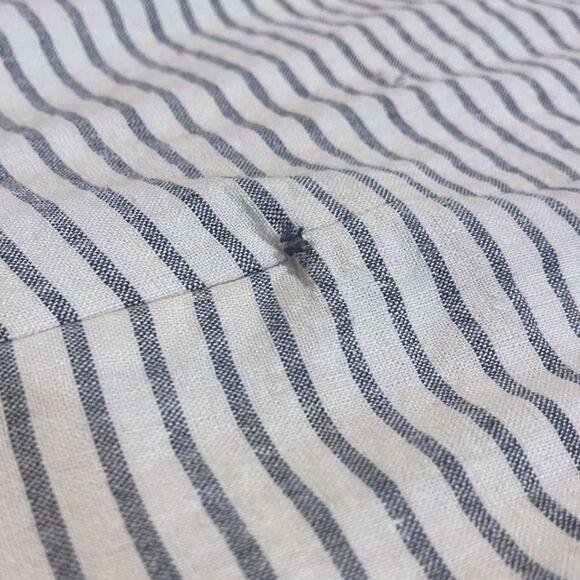 Cremieux Striped Sleeveless Tie-up Tunic Dress sz L Linen Blend Preppy Resort - Picture 6 of 12